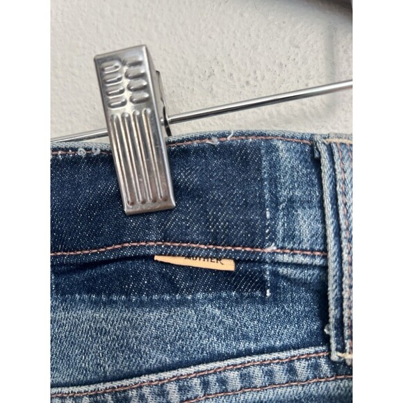 Mother Superior The Tomcat Ripped Crop Straight Leg Jeans Kneeling On Stones 25 - Picture 6 of 10